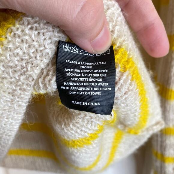 ISABEL MARANT Etoile Georgia Sweater Striped Mock Neck Alpaca US Size 4 Size 36 - Picture 7 of 8